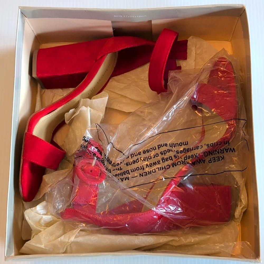 👠 Perfect MARC FISHER Suede MAGALI - Medium Red Suede👠 - Picture 2 of 7